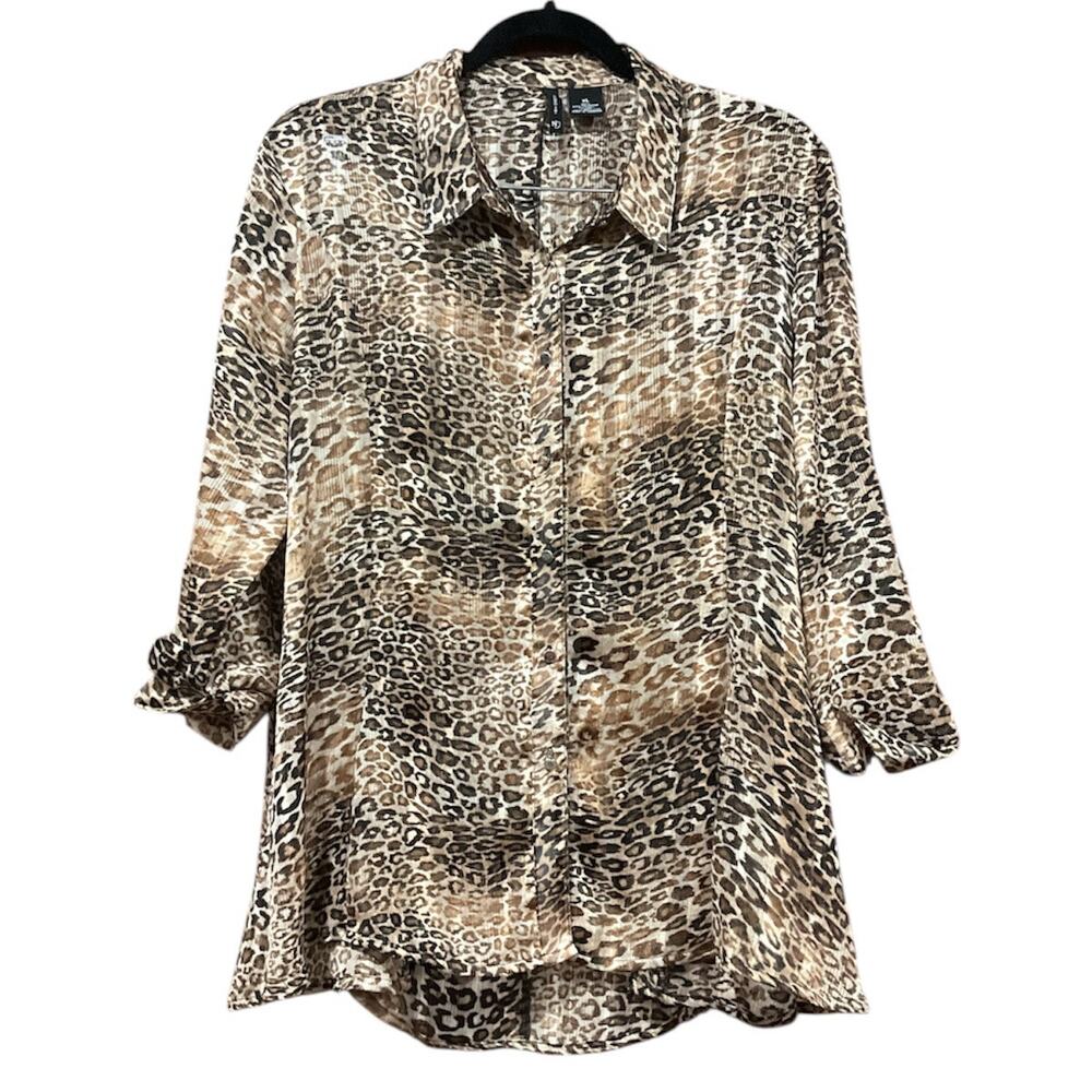New Directions Leopard Top Women XL